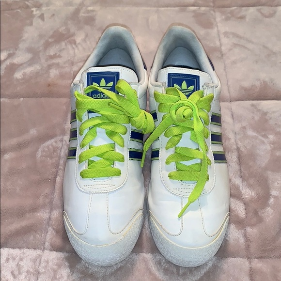 adidas samoa white green